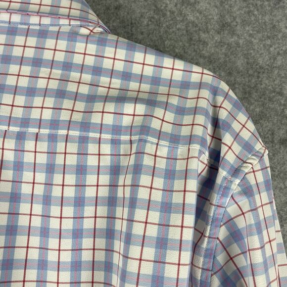 Mizzen Main Leeward Shirt Mens XL Plaid Trim Fit Button Up Performance Career - Picture 12 of 13